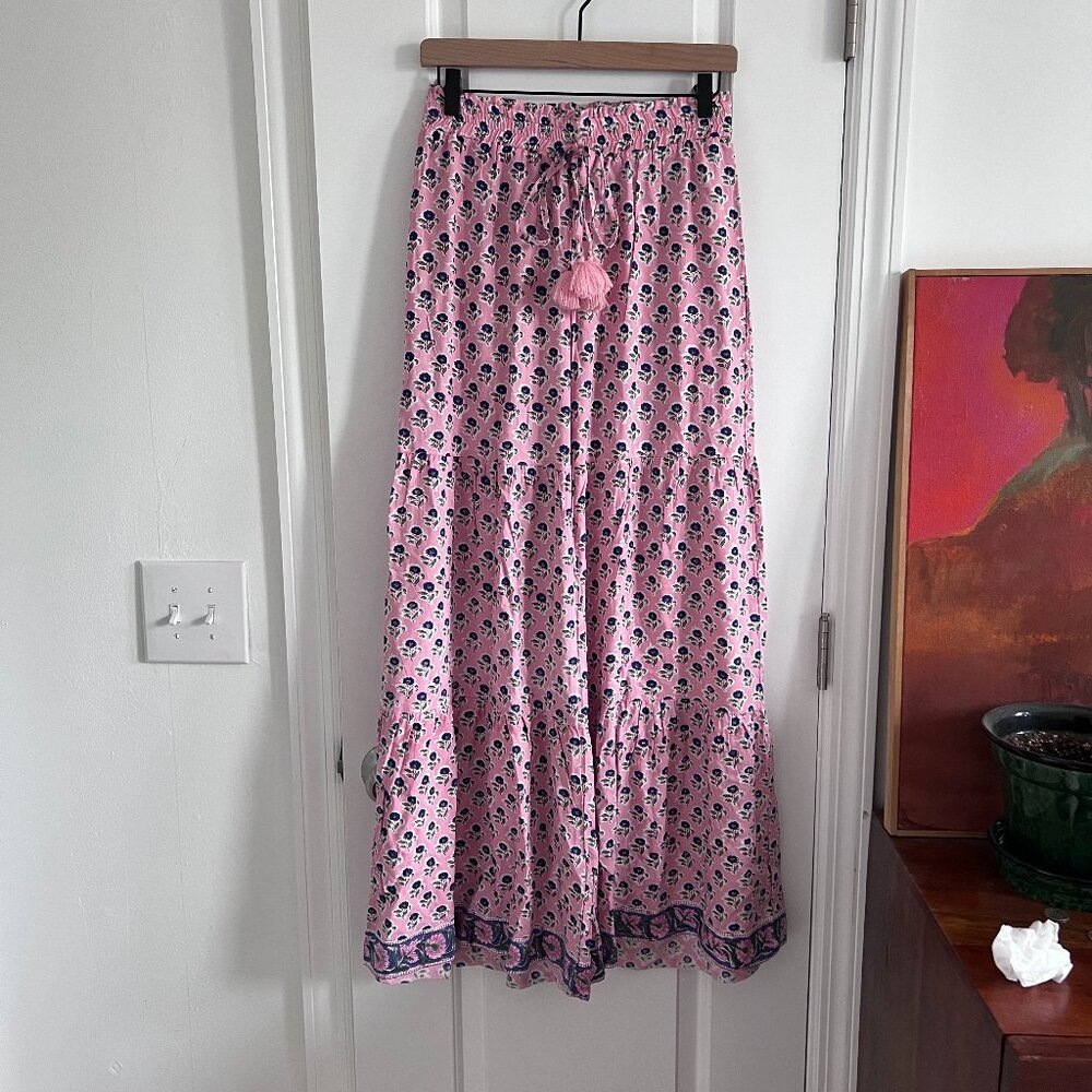 NWT Mary Marshmallow Printed Flowy Wide Leg Pant